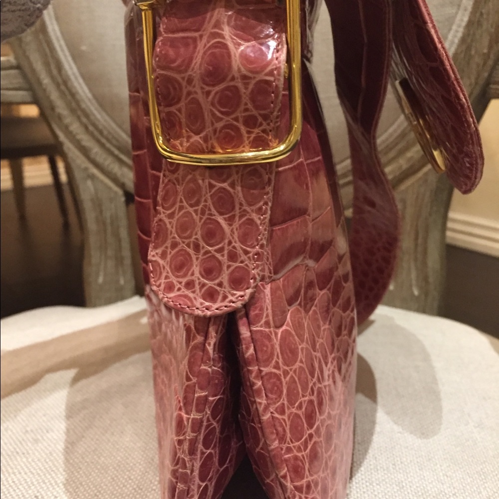 Vintage Gucci crocodile purse in dusty rose - Picture 7 of 8